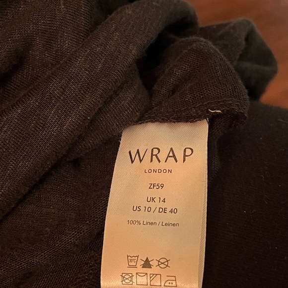 Wrap London Black Tiered Midi Dress with Pockets - Picture 4 of 5